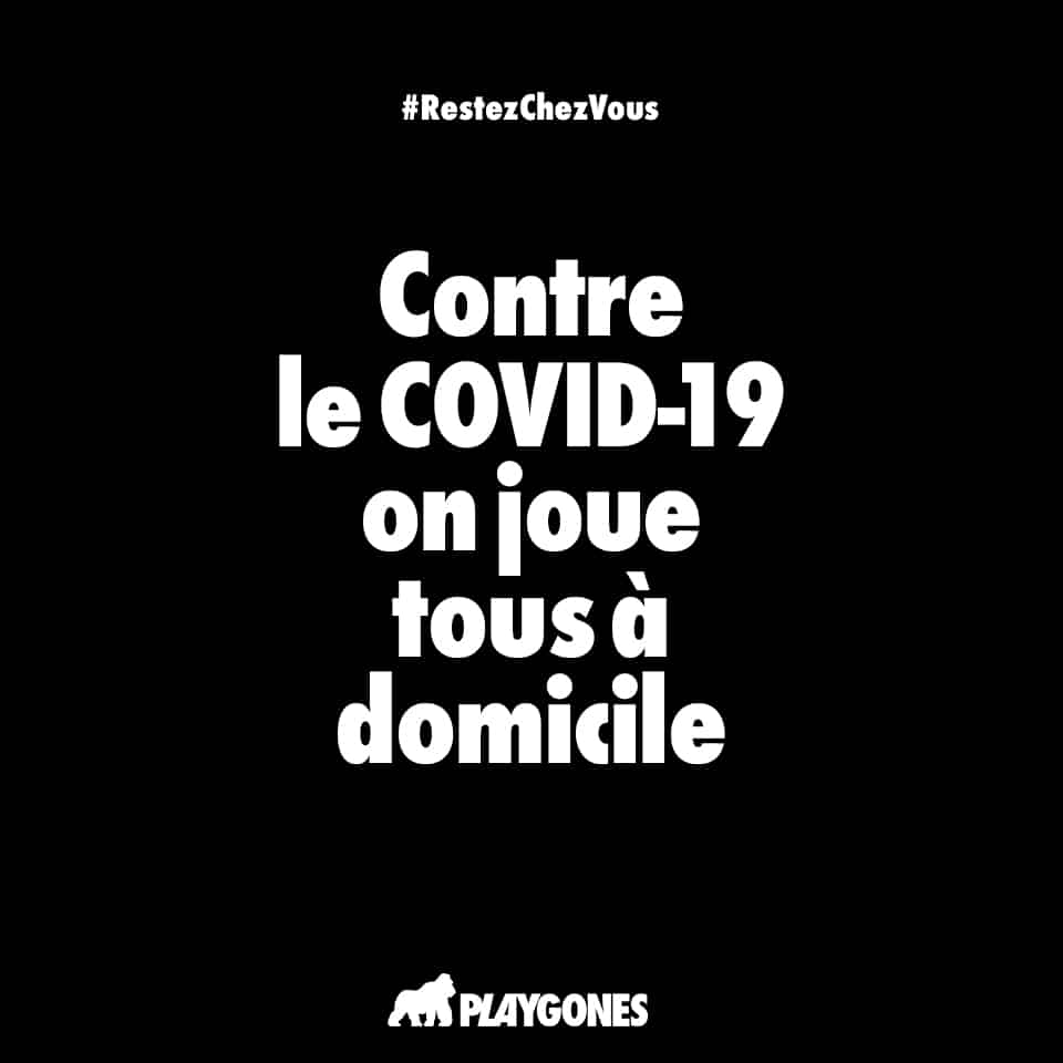 Campagne web de prévention COVID19 par Playgones - poster noir